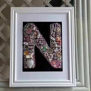 Upcycled Jewelry Initial Art